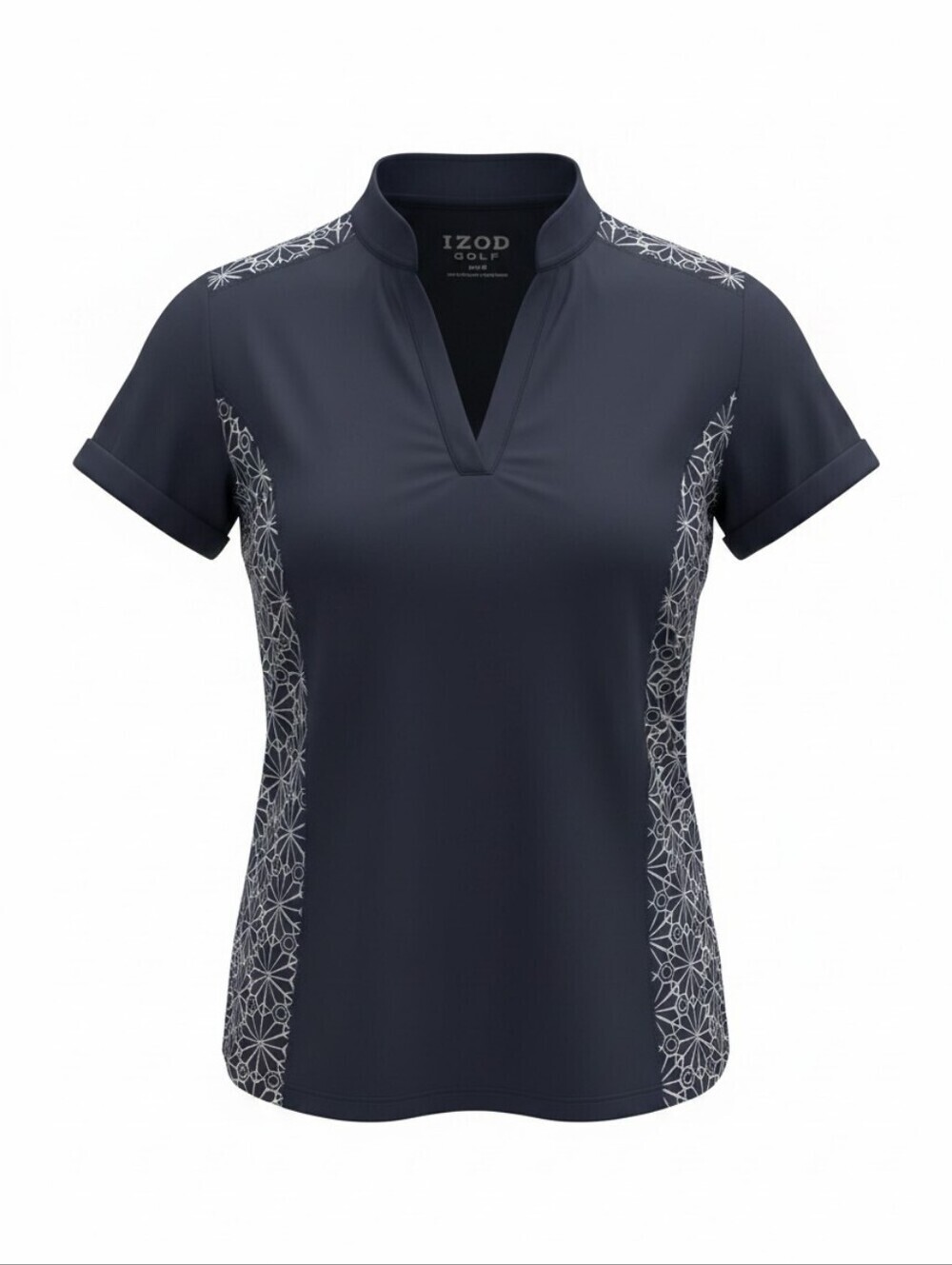 Izod Navy Short-Sleeve V-Notch Golf Top Athletic Athleisure Size XS
